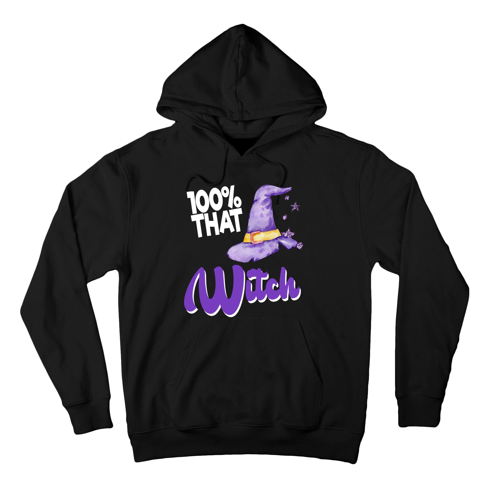 100% That Witch Funny Halloween Tall Hoodie