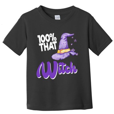 100% That Witch Funny Halloween Toddler T-Shirt
