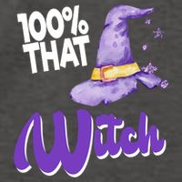 100% That Witch Funny Halloween Vector Backpack