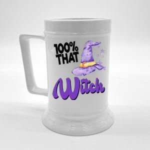 100% That Witch Funny Halloween Beer Stein