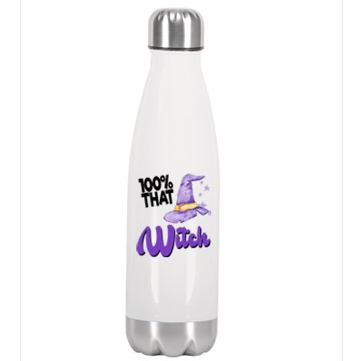 100% That Witch Funny Halloween Stainless Steel Insulated Water Bottle