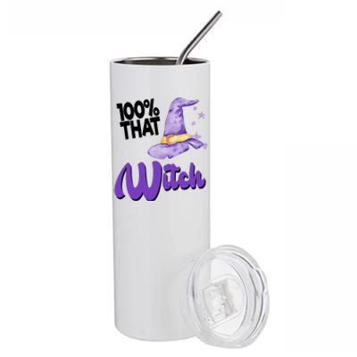 100% That Witch Funny Halloween Stainless Steel Tumbler