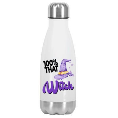 100% That Witch Funny Halloween Stainless Steel Insulated Water Bottle