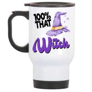 100% That Witch Funny Halloween Stainless Steel Travel Mug