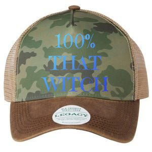 100% That Witch Funny Halloween Gift Legacy Tie Dye Trucker Hat