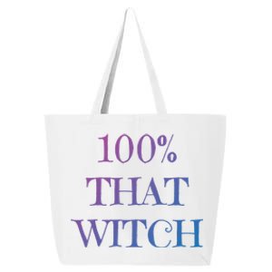 100% That Witch Funny Halloween Gift 25L Jumbo Tote