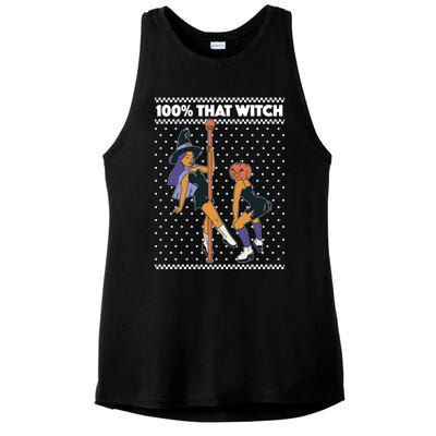 100% That Witch Funny Twerking Halloween Witches Funny Gift Ladies PosiCharge Tri-Blend Wicking Tank