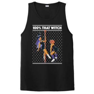 100% That Witch Funny Twerking Halloween Witches Funny Gift PosiCharge Competitor Tank