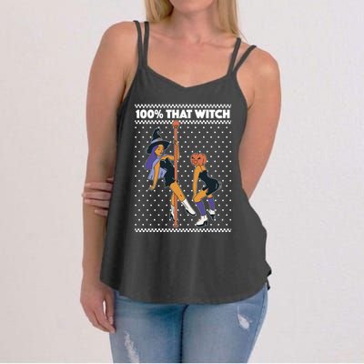 100% That Witch Funny Twerking Halloween Witches Funny Gift Women's Strappy Tank