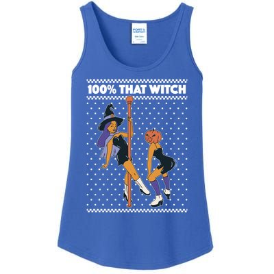 100% That Witch Funny Twerking Halloween Witches Funny Gift Ladies Essential Tank