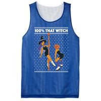 100% That Witch Funny Twerking Halloween Witches Funny Gift Mesh Reversible Basketball Jersey Tank