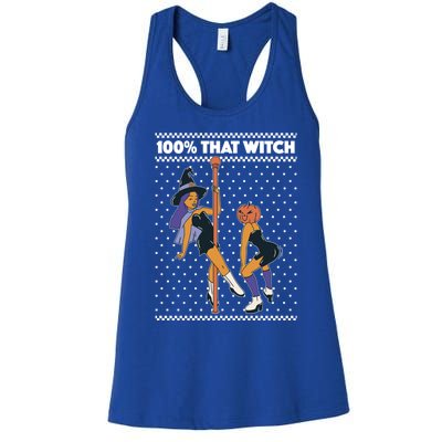 100% That Witch Funny Twerking Halloween Witches Funny Gift Women's Racerback Tank