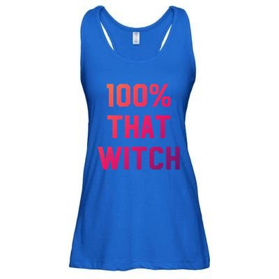 100% That Witch Gift For Halloween Lovers Witch Themed Gift Funny Gift Ladies Essential Flowy Tank