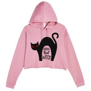 100% That Witch Cool Gift Crop Fleece Hoodie