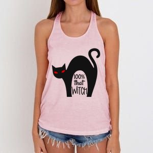 100% That Witch Cool Gift Women's Knotted Racerback Tank