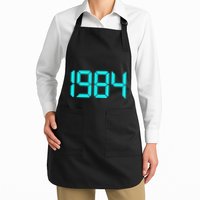 1984 The Year 1984 1980s 80s Number 1984 On A Led Lcd Full-Length Apron With Pockets