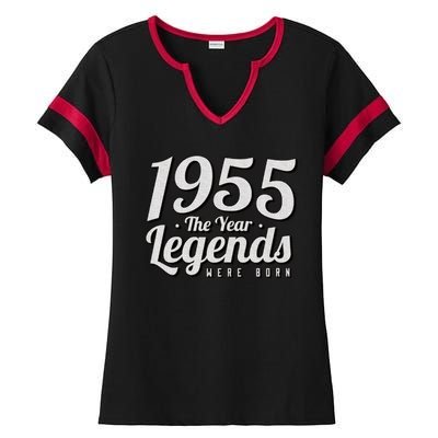 1955 The Year Legends Were Born Ladies Halftime Notch Neck Tee