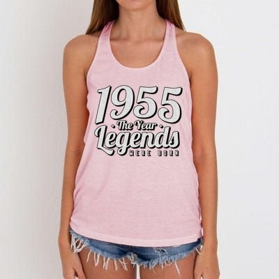 1955 The Year Legends Were Born Women's Knotted Racerback Tank