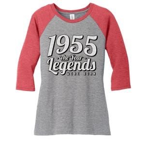 1955 The Year Legends Were Born Women's Tri-Blend 3/4-Sleeve Raglan Shirt