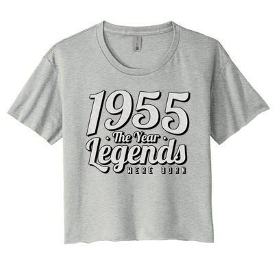 1955 The Year Legends Were Born Women's Crop Top Tee