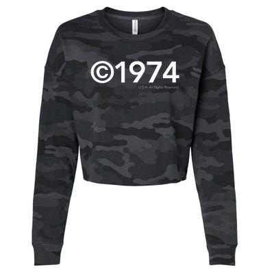 1974 U.S.A. All Rights Reserved. Birthday Year Cropped Pullover Crew