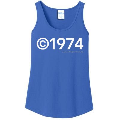 1974 U.S.A. All Rights Reserved. Birthday Year Ladies Essential Tank