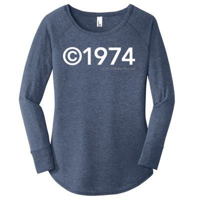 1974 U.S.A. All Rights Reserved. Birthday Year Women's Perfect Tri Tunic Long Sleeve Shirt