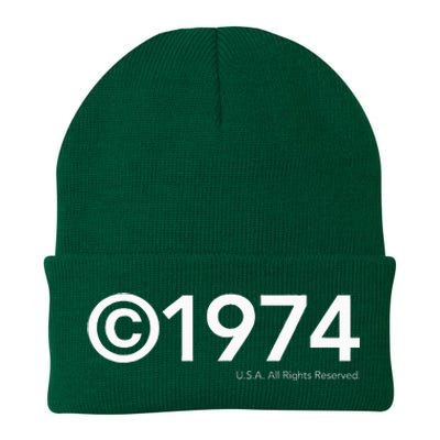 1974 U.S.A. All Rights Reserved. Birthday Year Knit Cap Winter Beanie