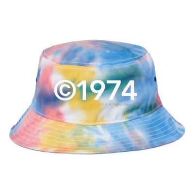 1974 U.S.A. All Rights Reserved. Birthday Year Tie Dye Newport Bucket Hat