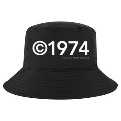 1974 U.S.A. All Rights Reserved. Birthday Year Cool Comfort Performance Bucket Hat