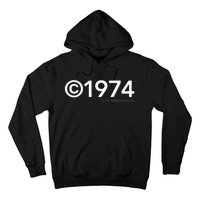 1974 U.S.A. All Rights Reserved. Birthday Year Hoodie