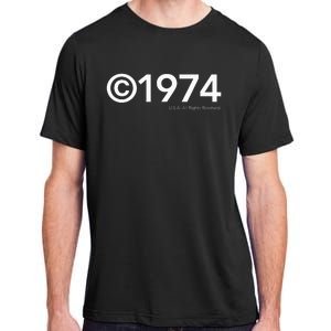 1974 U.S.A. All Rights Reserved. Birthday Year Adult ChromaSoft Performance T-Shirt