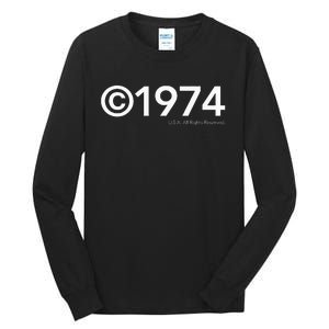 1974 U.S.A. All Rights Reserved. Birthday Year Tall Long Sleeve T-Shirt