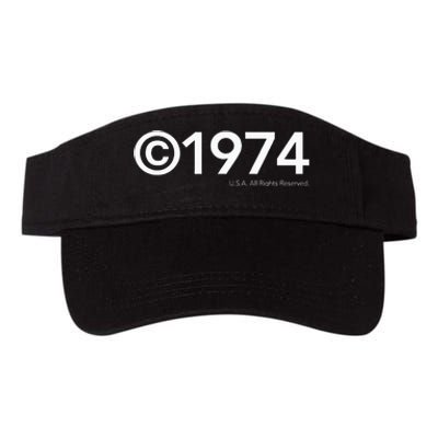 1974 U.S.A. All Rights Reserved. Birthday Year Valucap Bio-Washed Visor