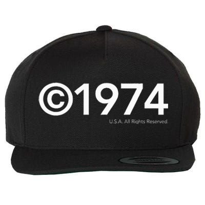 1974 U.S.A. All Rights Reserved. Birthday Year Wool Snapback Cap