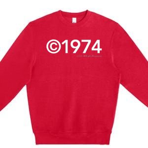 1974 U.S.A. All Rights Reserved. Birthday Year Premium Crewneck Sweatshirt