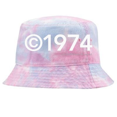 1974 U.S.A. All Rights Reserved. Birthday Year Tie-Dyed Bucket Hat