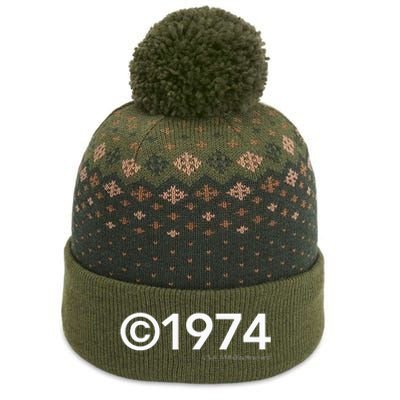 1974 U.S.A. All Rights Reserved. Birthday Year The Baniff Cuffed Pom Beanie