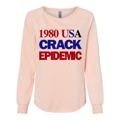 1980 Usa Crack Epidemic Womens California Wash Sweatshirt