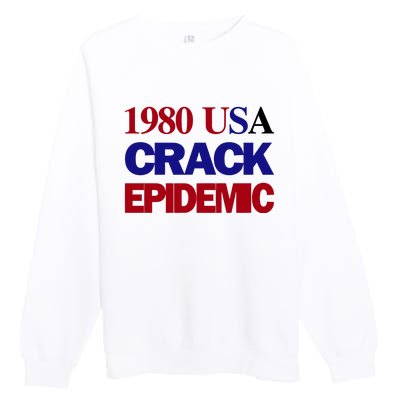 1980 Usa Crack Epidemic Premium Crewneck Sweatshirt