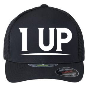 1 UP Funny Fathers Day T Flexfit Unipanel Trucker Cap