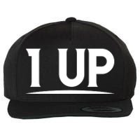 1 UP Funny Fathers Day T Wool Snapback Cap