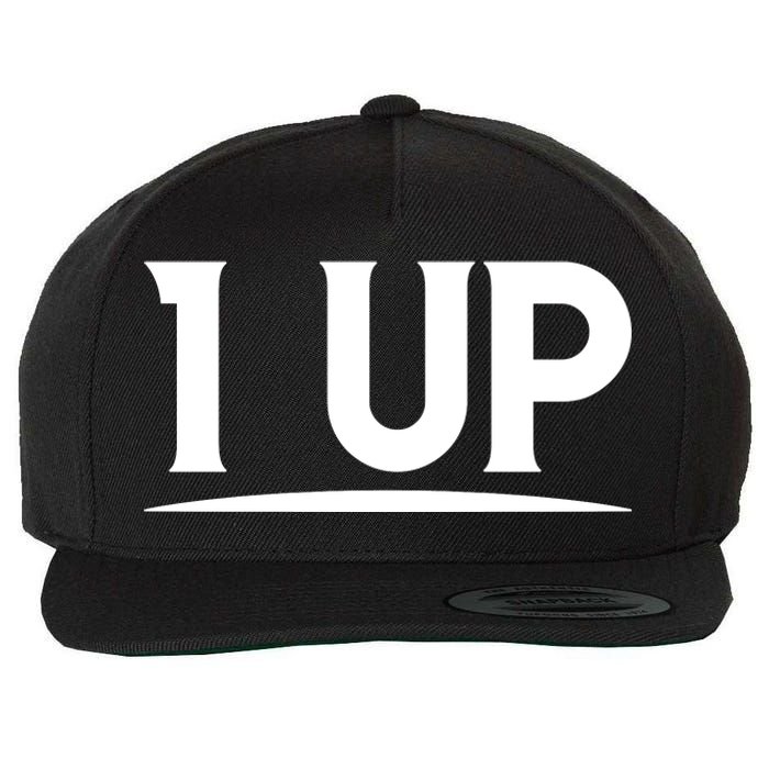 1 UP Funny Fathers Day T Wool Snapback Cap