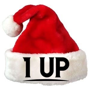 1 UP Funny Fathers Day T Premium Christmas Santa Hat