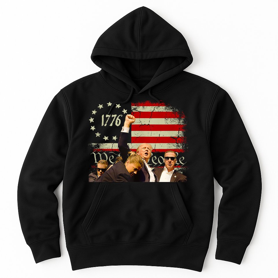 1776 Usa Flag Donald Trump 2024 Usa Election Voting Hoodie