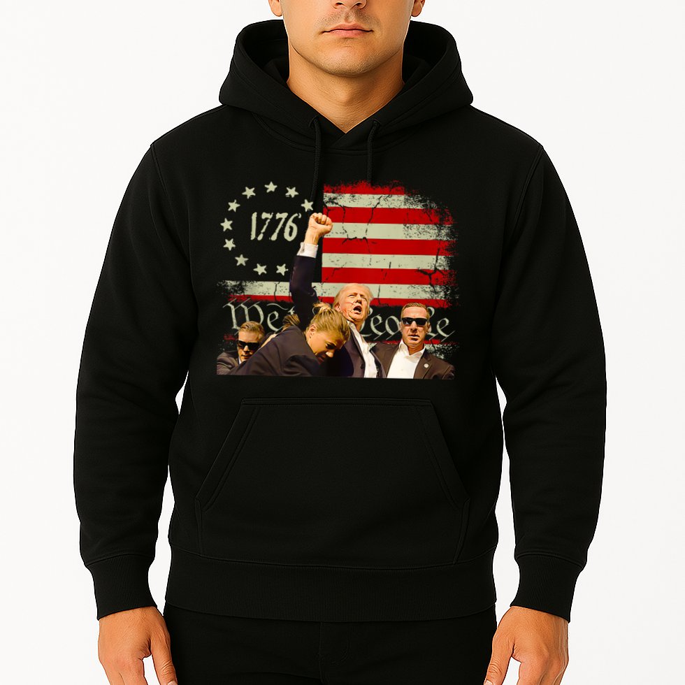 1776 Usa Flag Donald Trump 2024 Usa Election Voting Hoodie