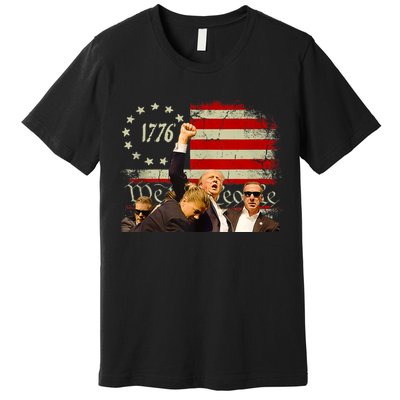 1776 Usa Flag Donald Trump 2024 Usa Election Voting Premium T-Shirt