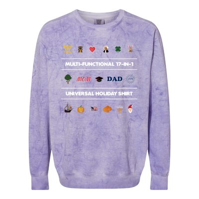 17giftingift1 Universal Holiday Pixel Art Gift Colorblast Crewneck Sweatshirt