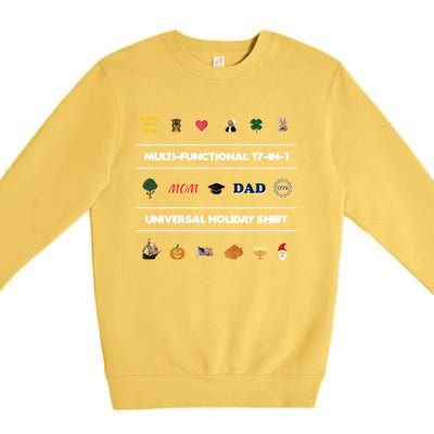 17giftingift1 Universal Holiday Pixel Art Gift Premium Crewneck Sweatshirt