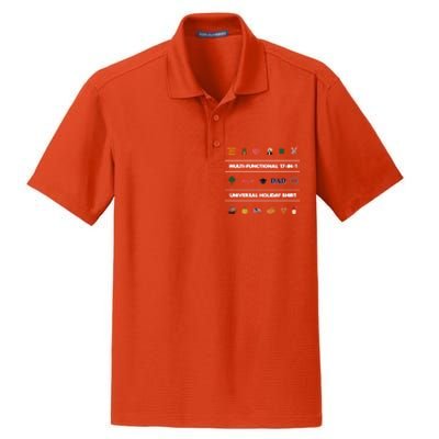 17giftingift1 Universal Holiday Pixel Art Gift Dry Zone Grid Polo